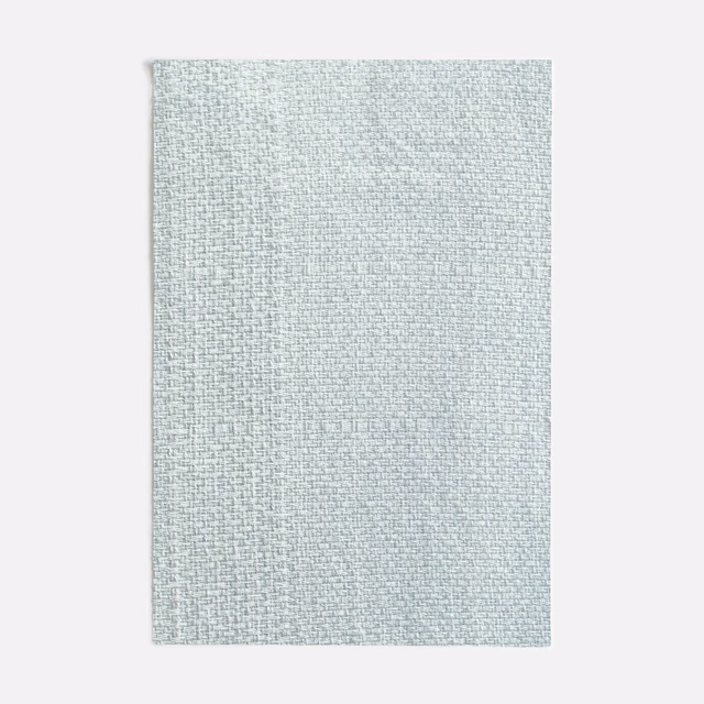 Pale seafoam woven textile with a fine, softly crosshatched surface