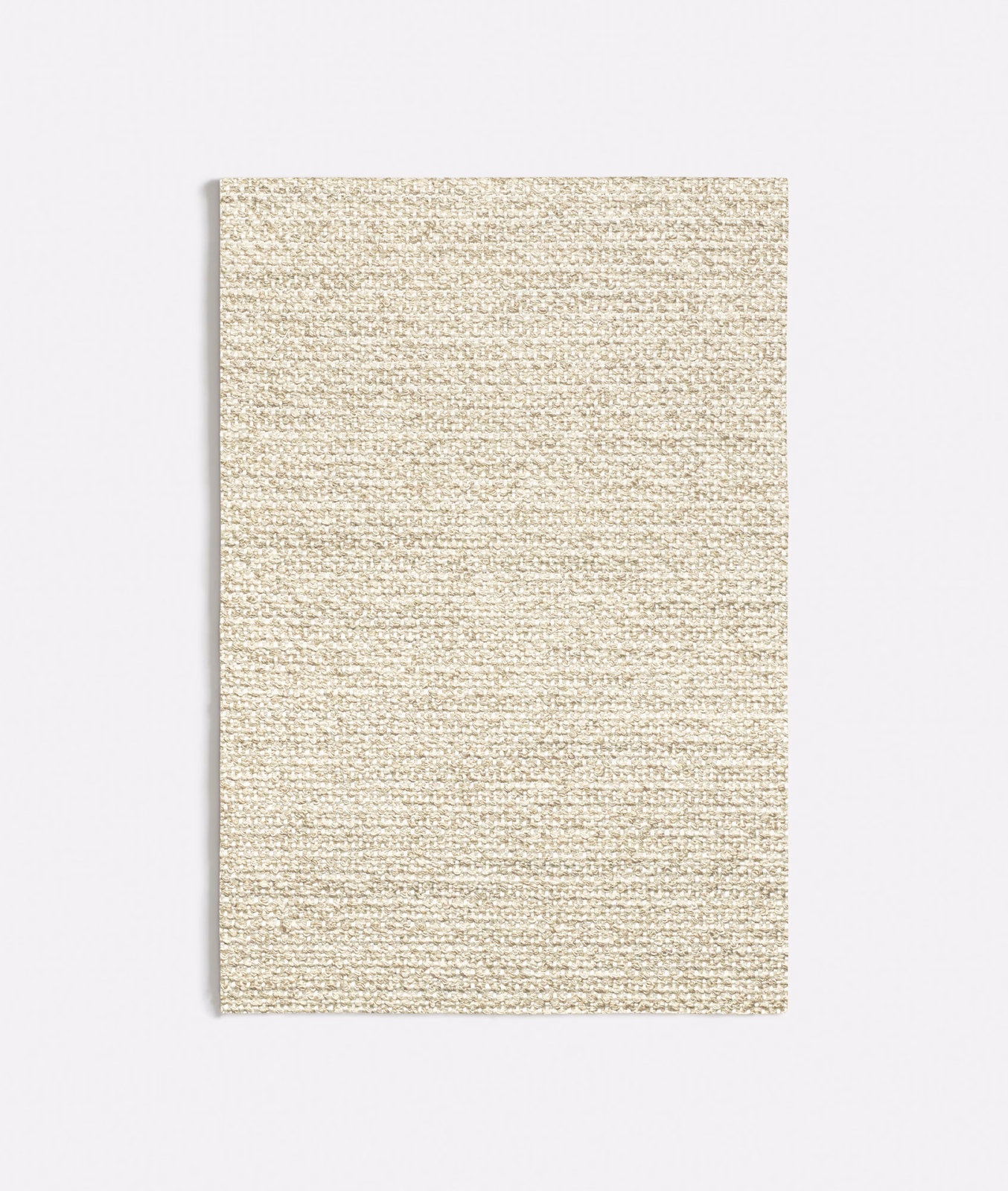 Pale beige woven swatch with fine horizontal rows and softly flecked texture