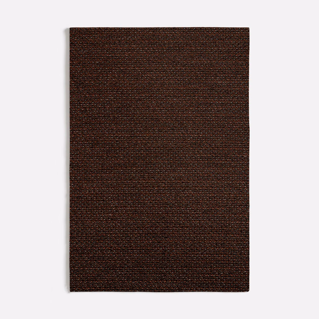 Deep spice-brown textile with a fine horizontal ribbed weave