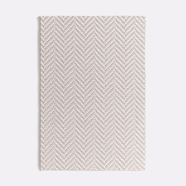 Pale grey Caruso textile with a fine, softly textured herringbone weave