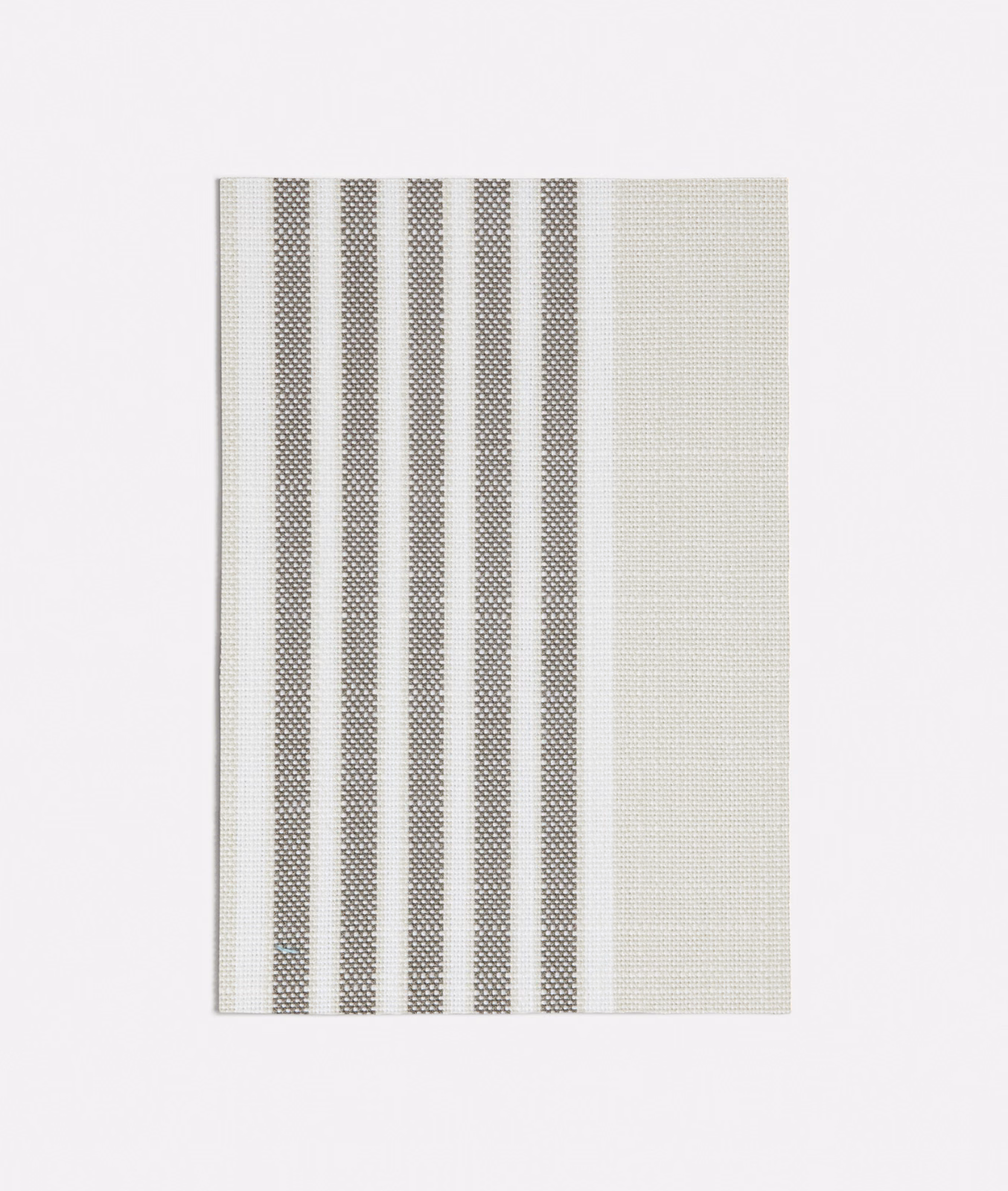 Muted taupe and ivory vertical stripes with a fine woven texture