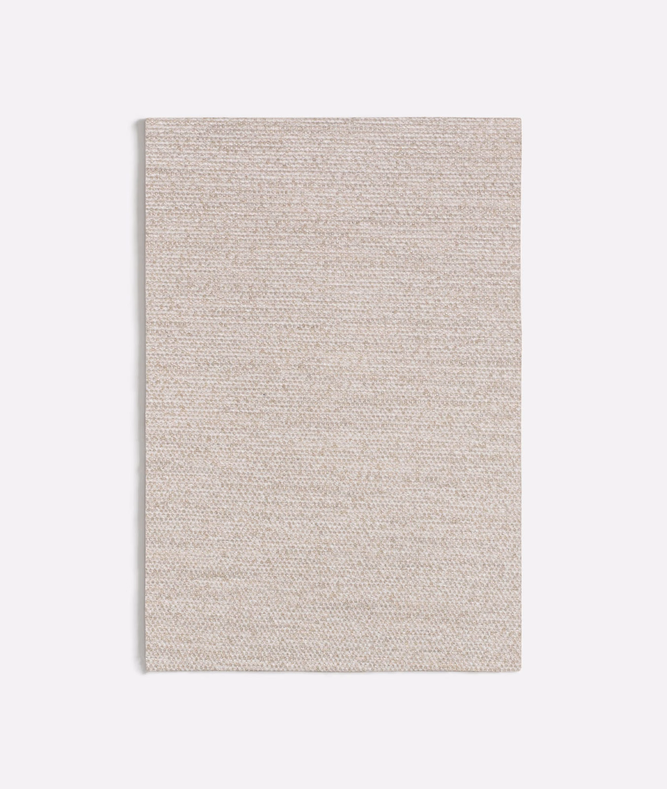 Pale beige Corbello swatch showing a fine, closely packed horizontal weave
