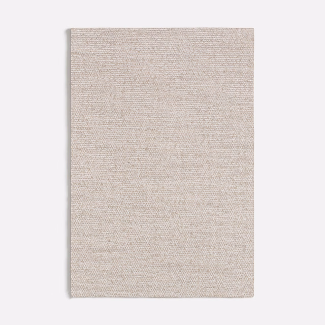 Pale beige Corbello swatch showing a fine, closely packed horizontal weave