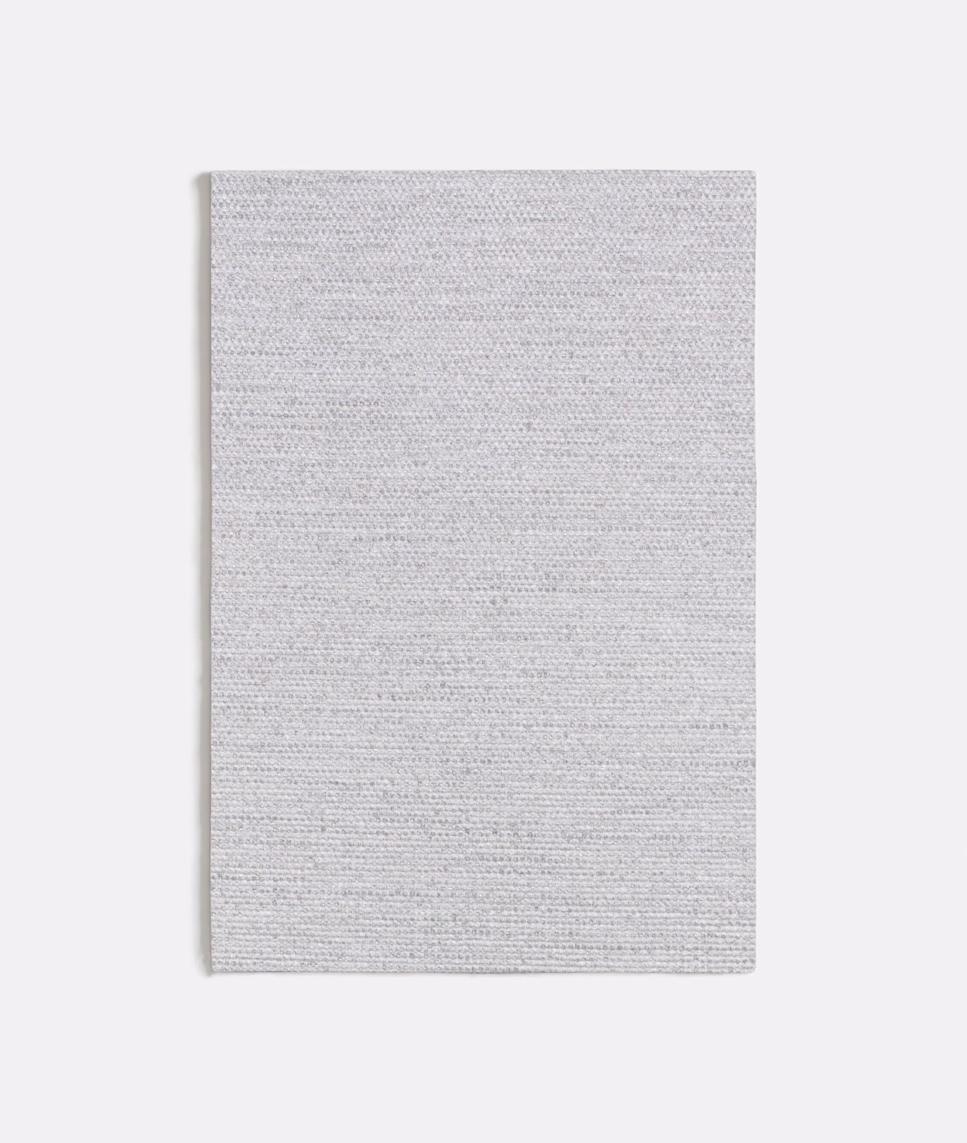 Pale cool-grey Corbello swatch showing a fine, subtly flecked horizontal weave