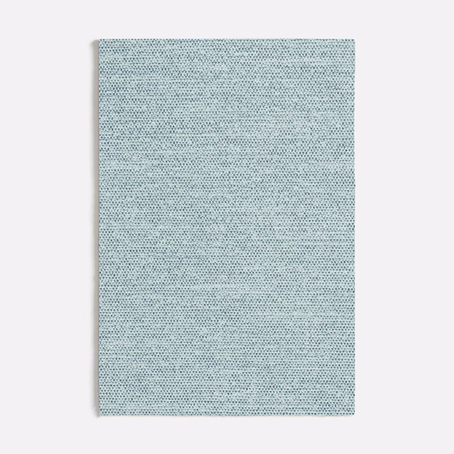 Pale seafoam woven swatch with fine flecked texture and cool blue-green depth
