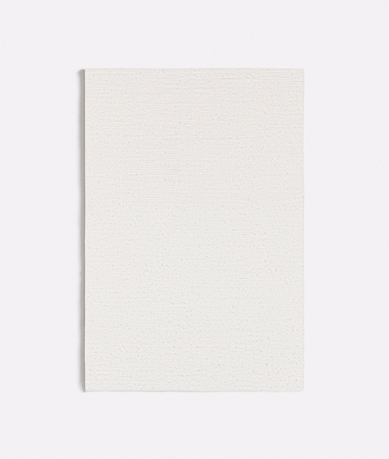 Near-white Corbello White swatch with fine horizontal woven texture