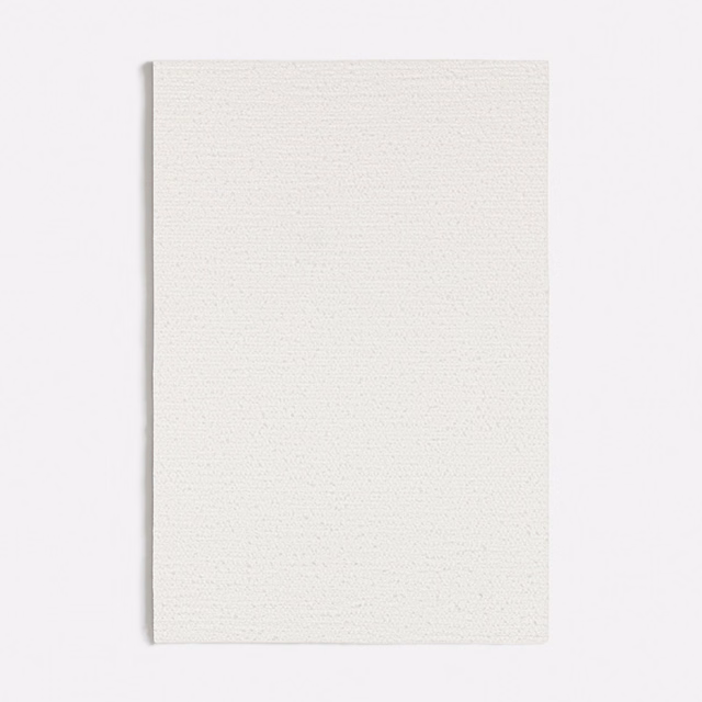 Near-white Corbello White swatch with fine horizontal woven texture