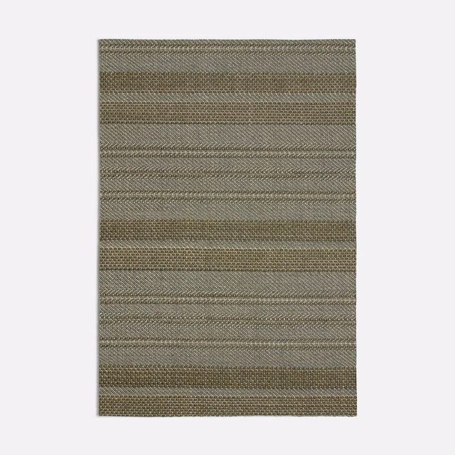 Muted sage green woven swatch with horizontal bands and fine chevron texture.