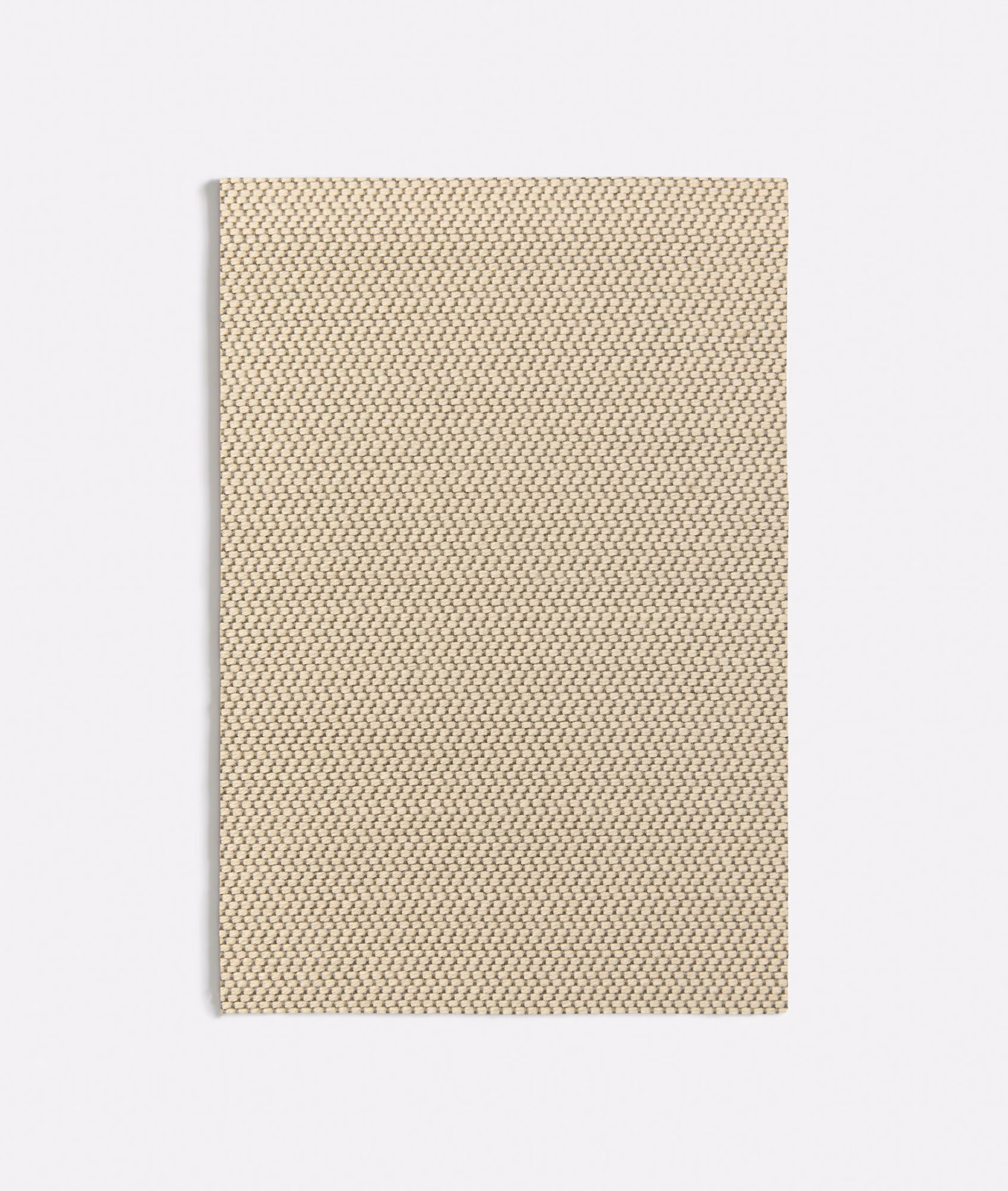 Warm oat-beige swatch with a dense, tiny interlocking woven texture