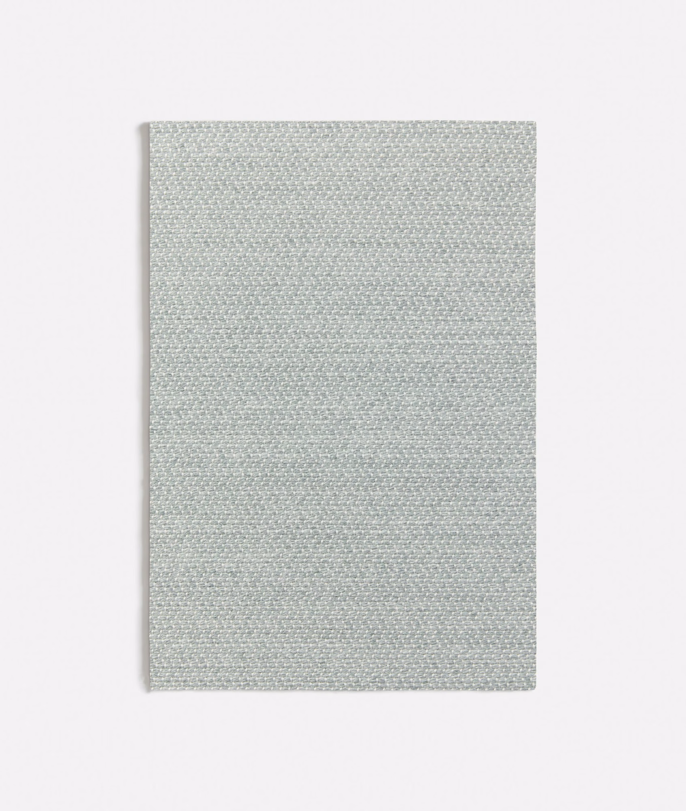 Pale seafoam woven fabric swatch with fine horizontal texture