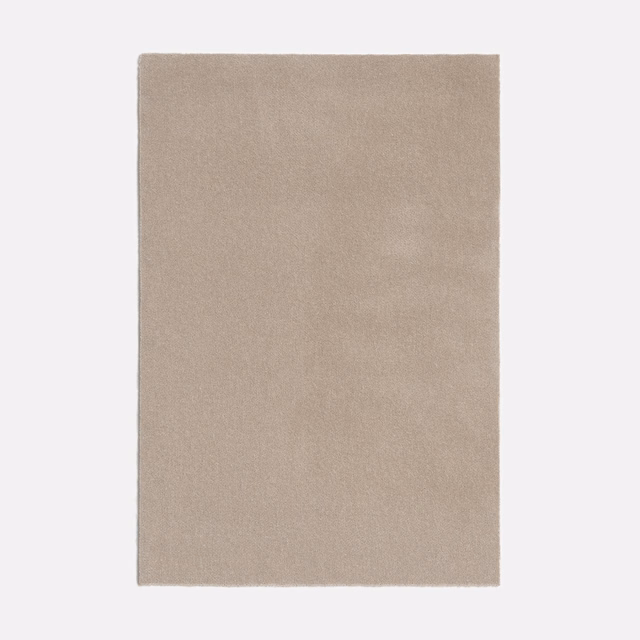 Warm mushroom-beige fabric swatch with a fine, softly mottled woven surface