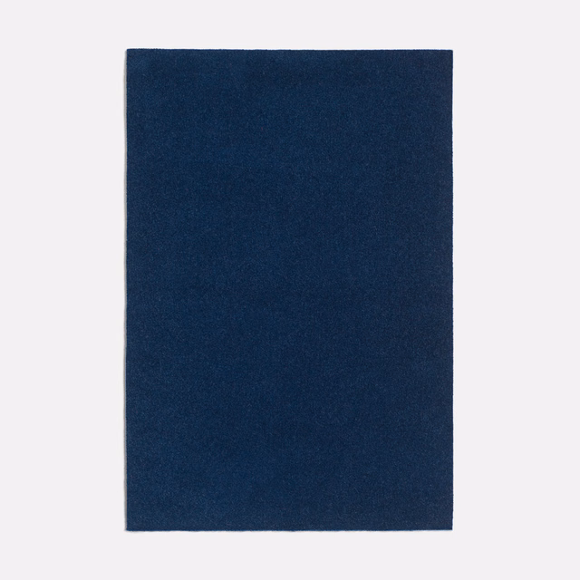 Deep navy blue swatch with a softly brushed, subtly mottled textile surface