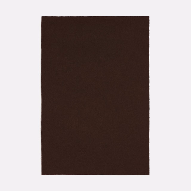 Deep chocolate-brown plain fabric with a subtle, even textured surface
