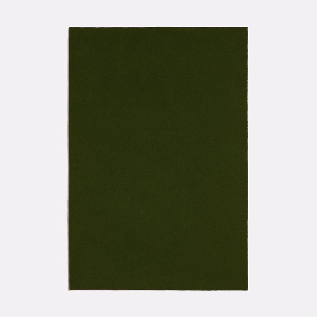 Deep forest-green plain fabric swatch with a fine, softly textured matte surface