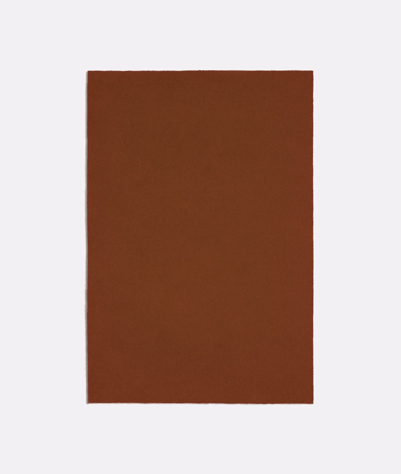 Deep rust-brown plain fabric with a softly textured, low-sheen surface
