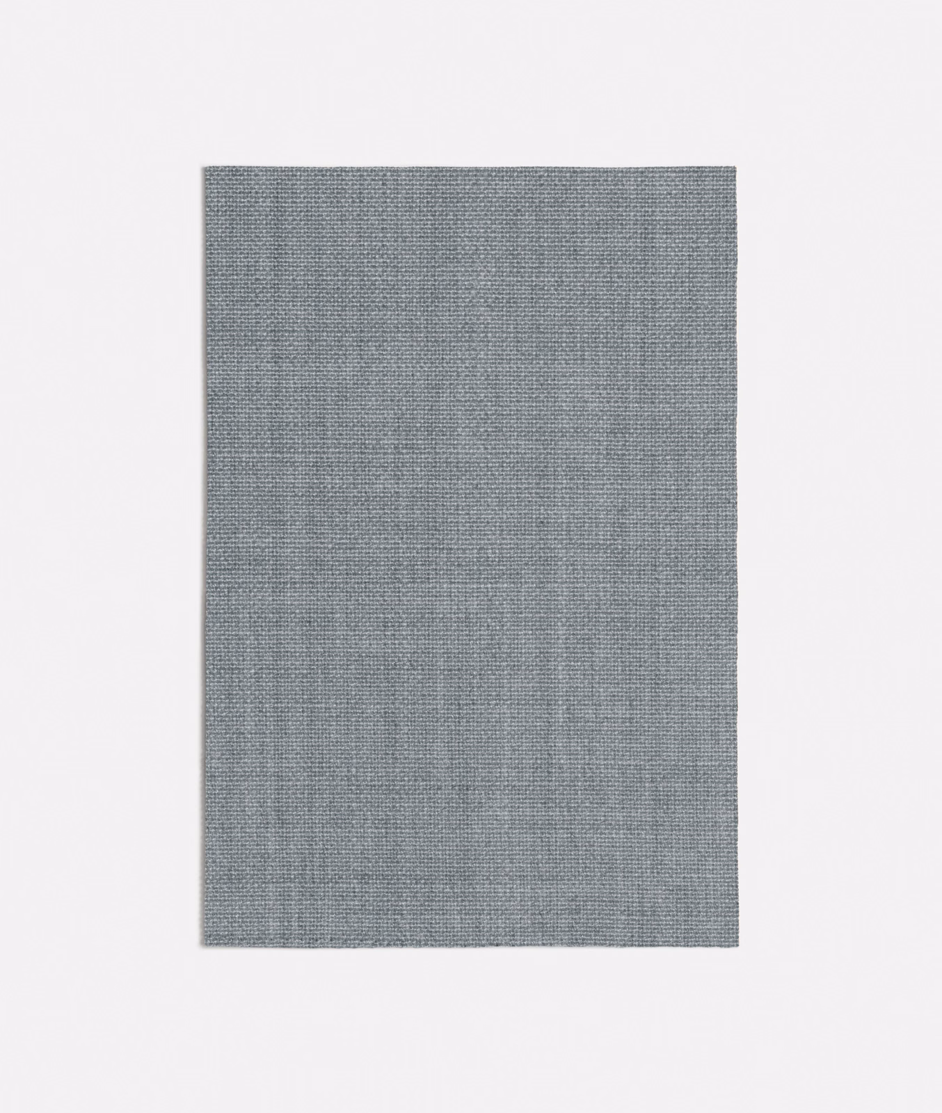 Muted blue-grey plain weave with fine crosshatch texture on a rectangular swatch