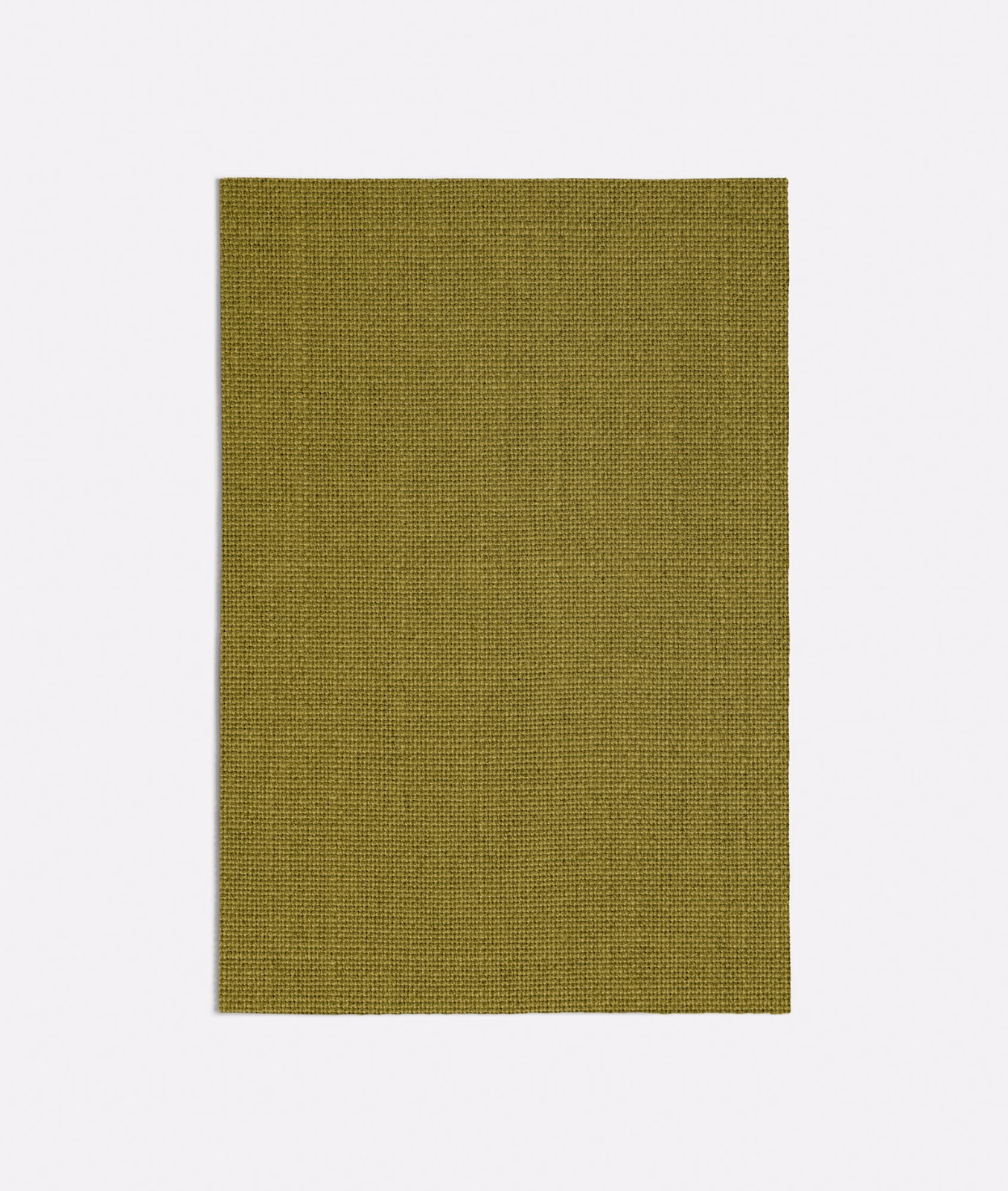 Muted olive-chartreuse plain-weave fabric showing a fine, even surface texture