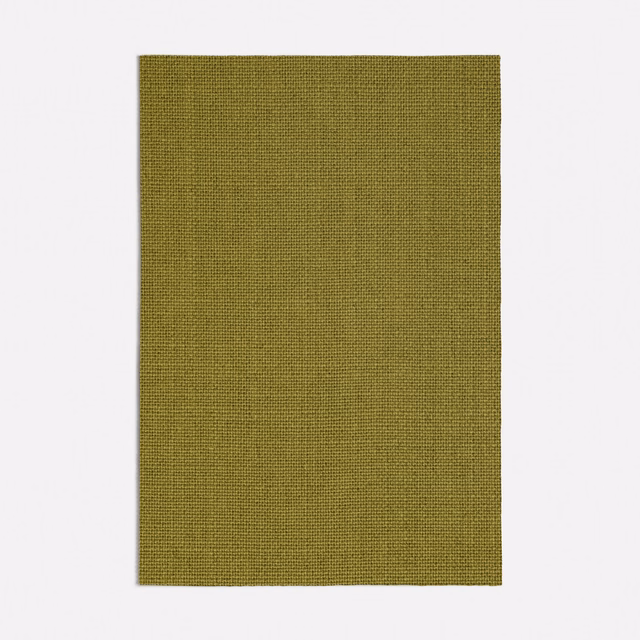 Muted olive-chartreuse plain-weave fabric showing a fine, even surface texture