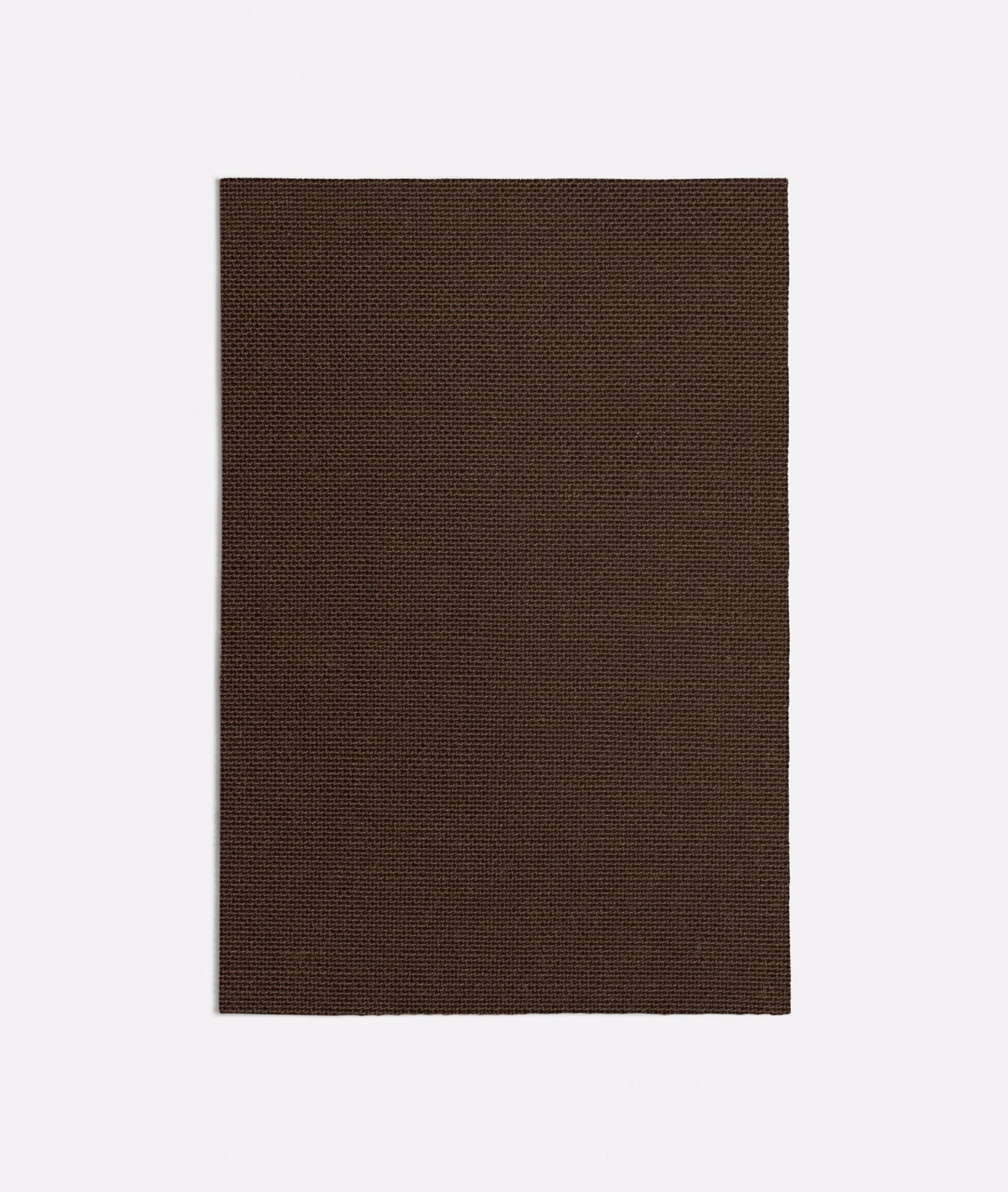 Dark chocolate-brown fabric swatch showing a fine, tightly ordered woven texture