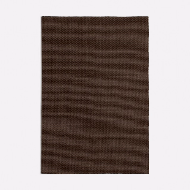 Dark chocolate-brown fabric swatch showing a fine, tightly ordered woven texture