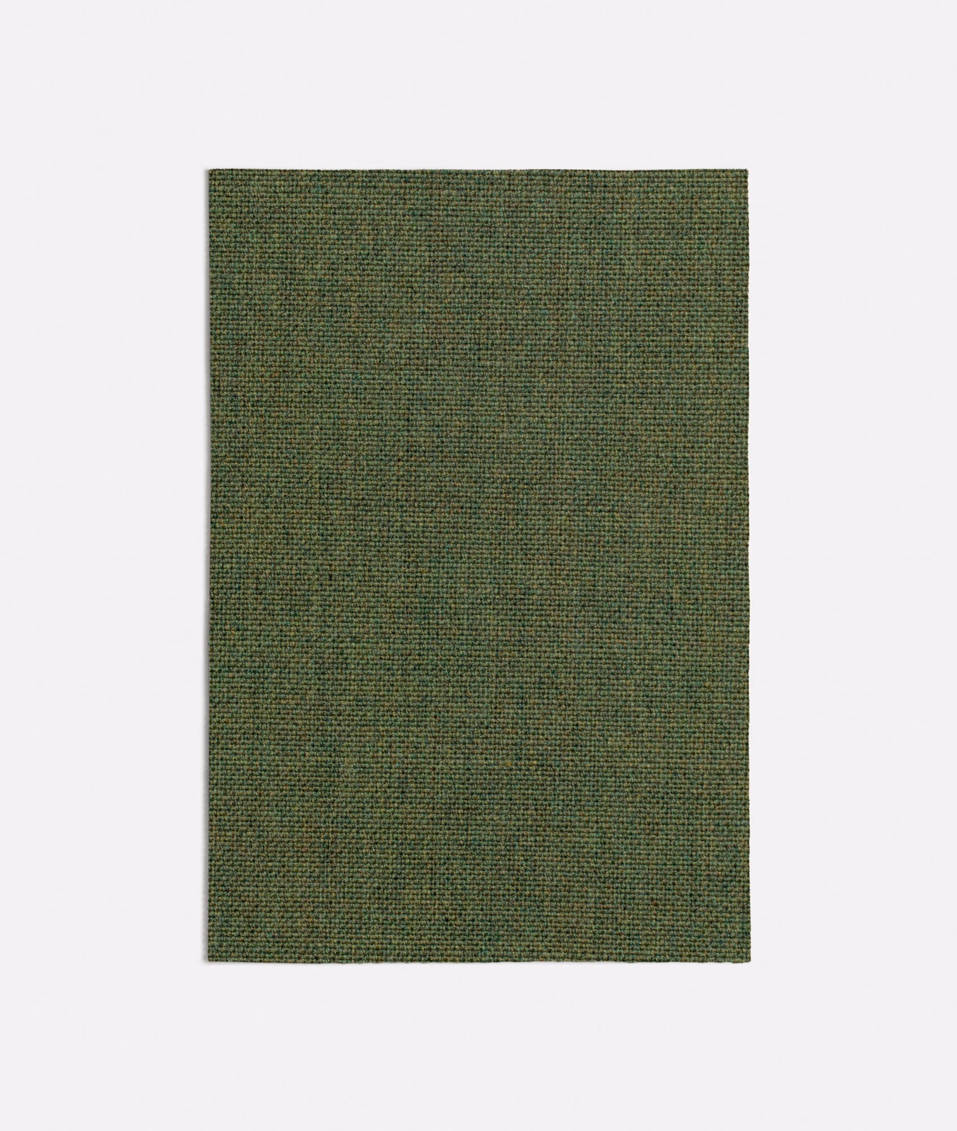 Deep moss-green fabric swatch with fine olive flecks and compact woven texture