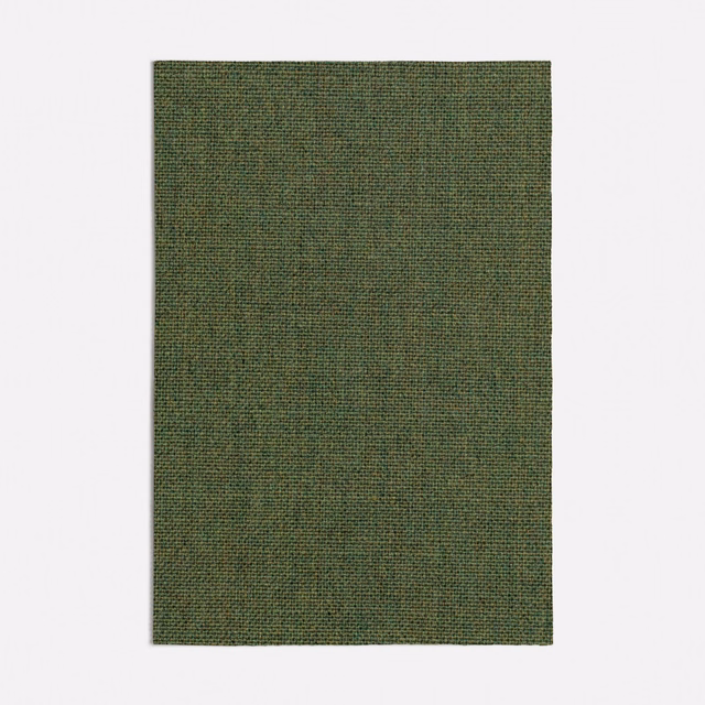 Deep moss-green fabric swatch with fine olive flecks and compact woven texture