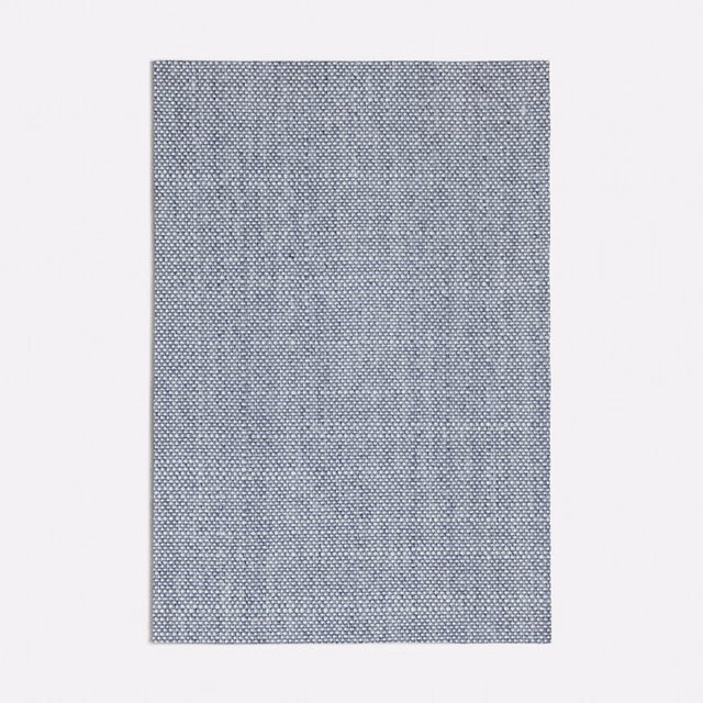Cool blue-grey woven fabric with a tiny regular check and lightly textured surface