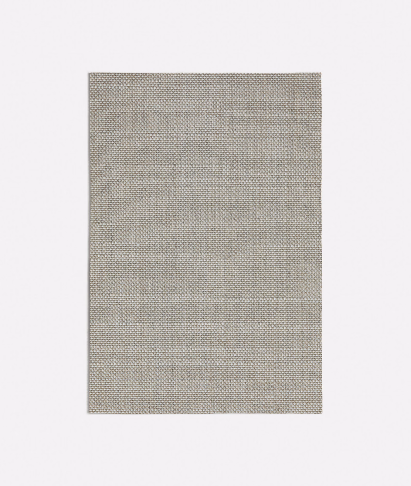 Close view of a finely grained greige basket weave with subtle tonal variation
