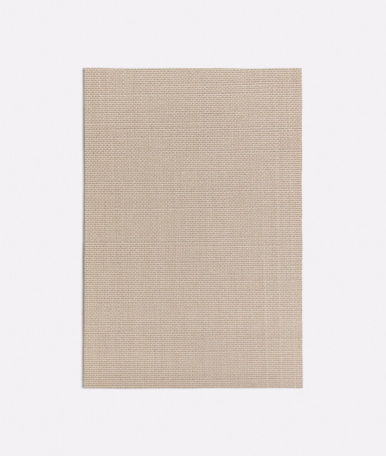 Pale taupe-beige fabric swatch showing a fine, even woven grid texture