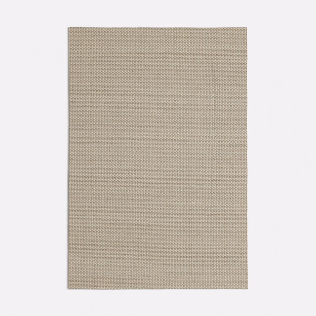 Warm greige-taupe Erfoud Linen swatch showing a fine, even woven grain
