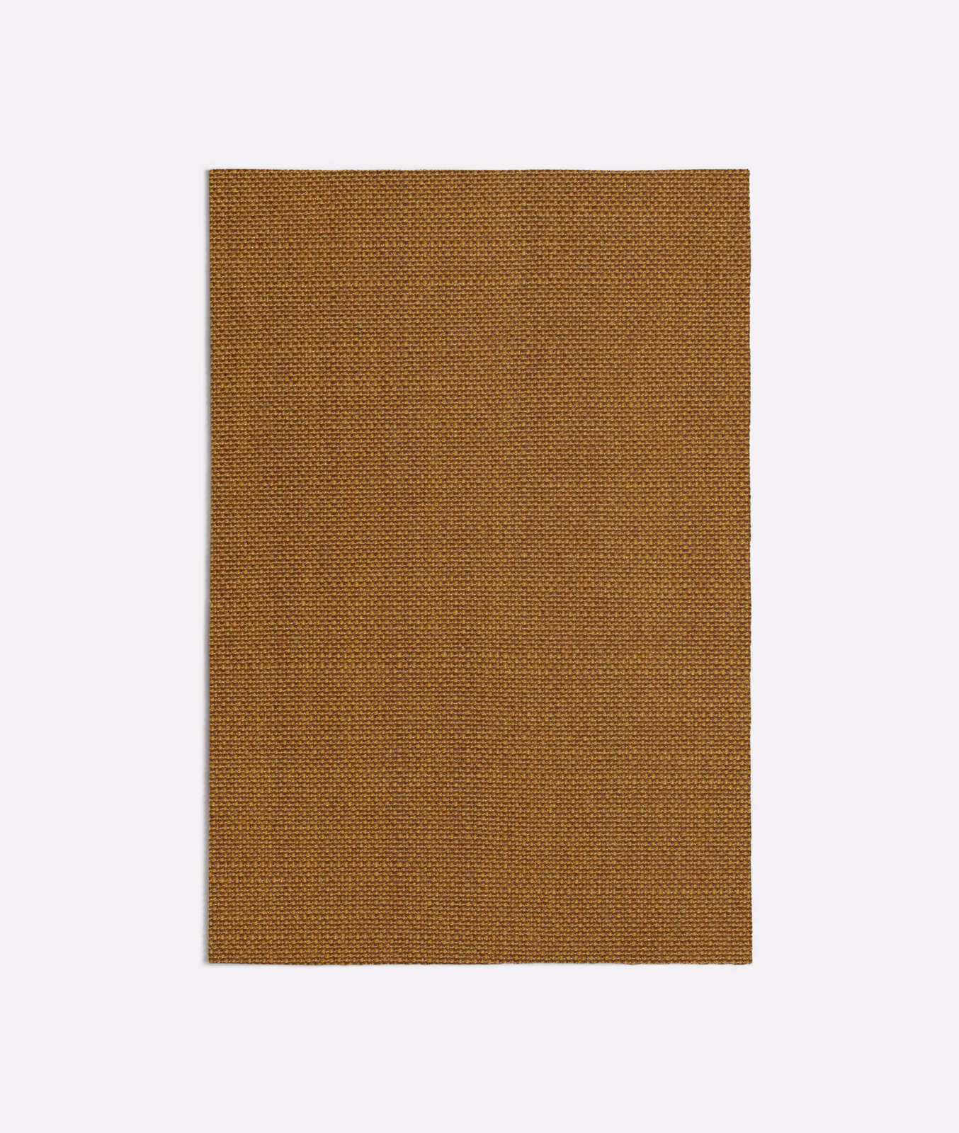 Warm mustard ochre fabric swatch showing a fine, tightly grained plain weave