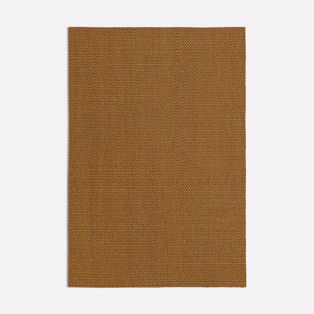 Warm mustard ochre fabric swatch showing a fine, tightly grained plain weave