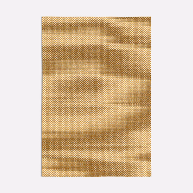 Warm ochre-gold fabric swatch with a fine, tightly textured woven surface