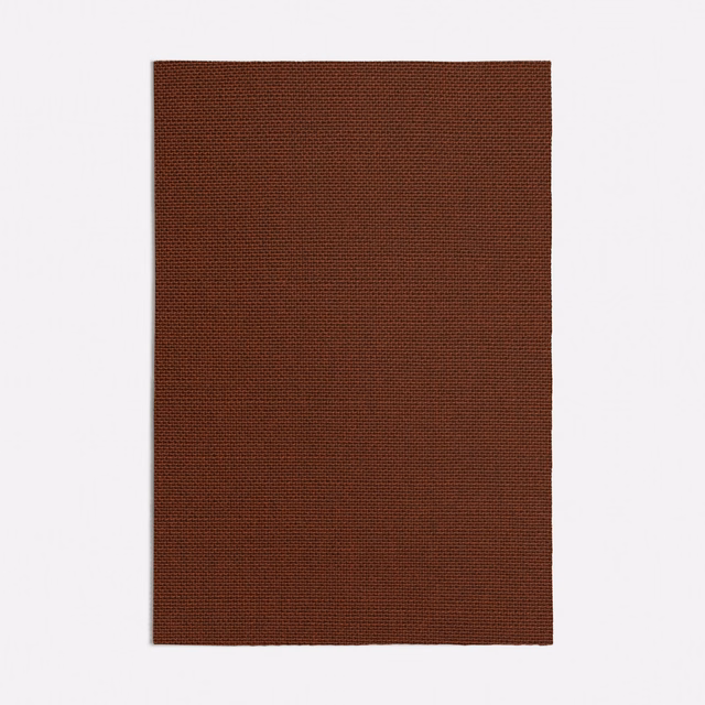 Deep rust-brown woven swatch with a fine, regular micro-grid texture