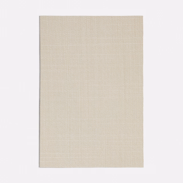 Pale sand beige fabric swatch with a fine, tightly woven square texture
