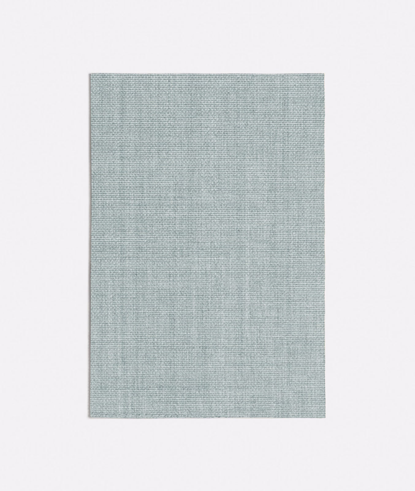 Pale seafoam blue-green fabric swatch showing a fine, softly heathered woven texture