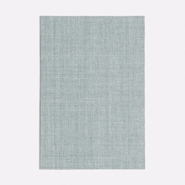 Pale seafoam blue-green fabric swatch showing a fine, softly heathered woven texture