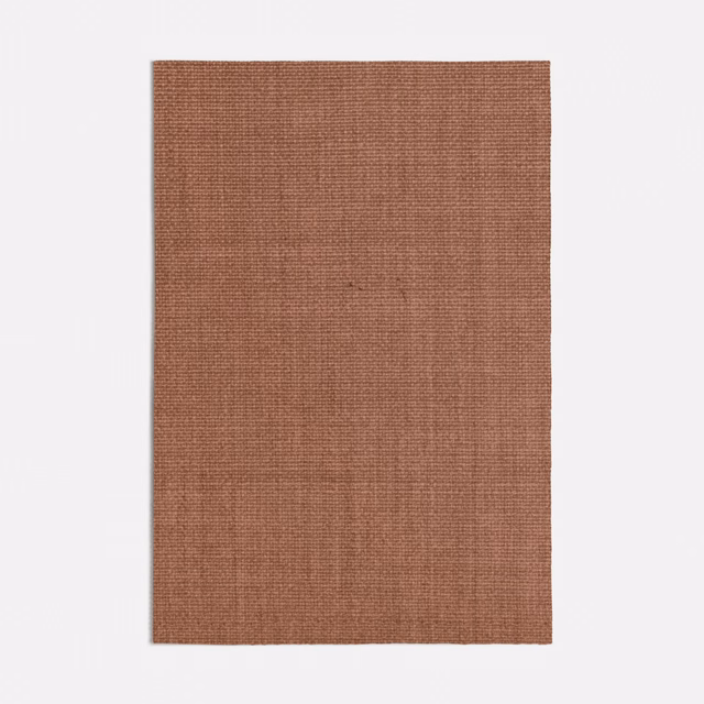 Warm terracotta-brown fabric with a fine, even crosshatched weave