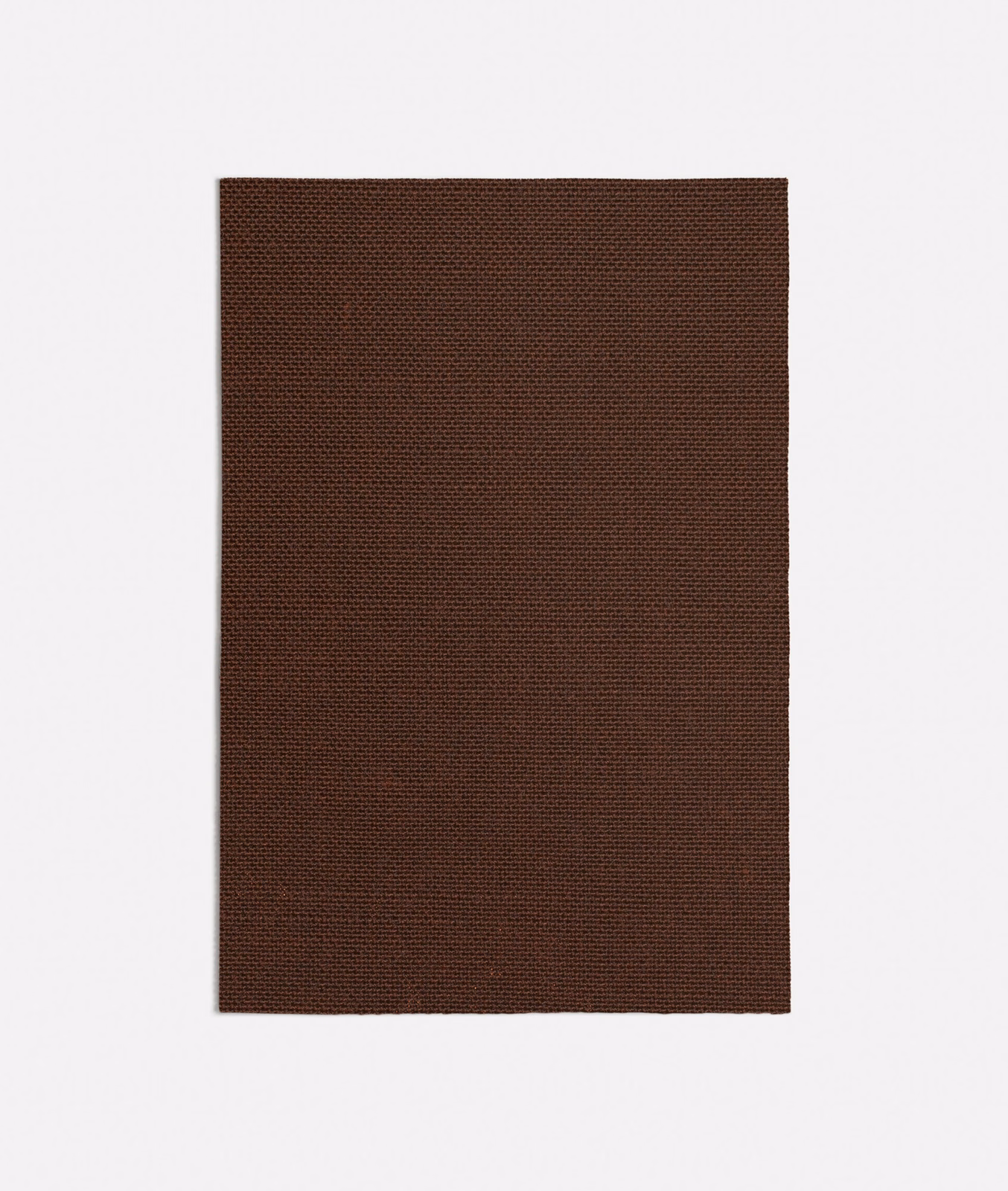 Deep walnut brown fabric swatch with a dense, finely textured woven surface