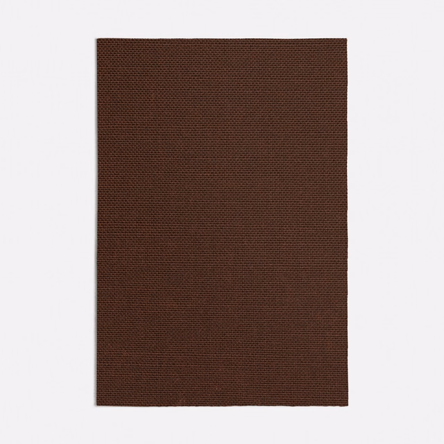 Deep walnut brown fabric swatch with a dense, finely textured woven surface