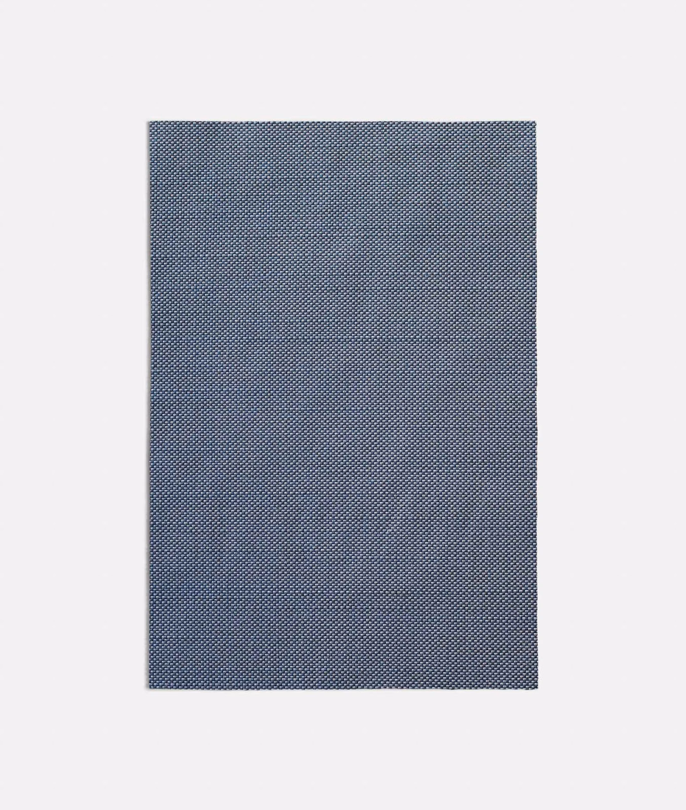 Close view of Ernesto Blue’s cool blue-grey micro-check woven texture