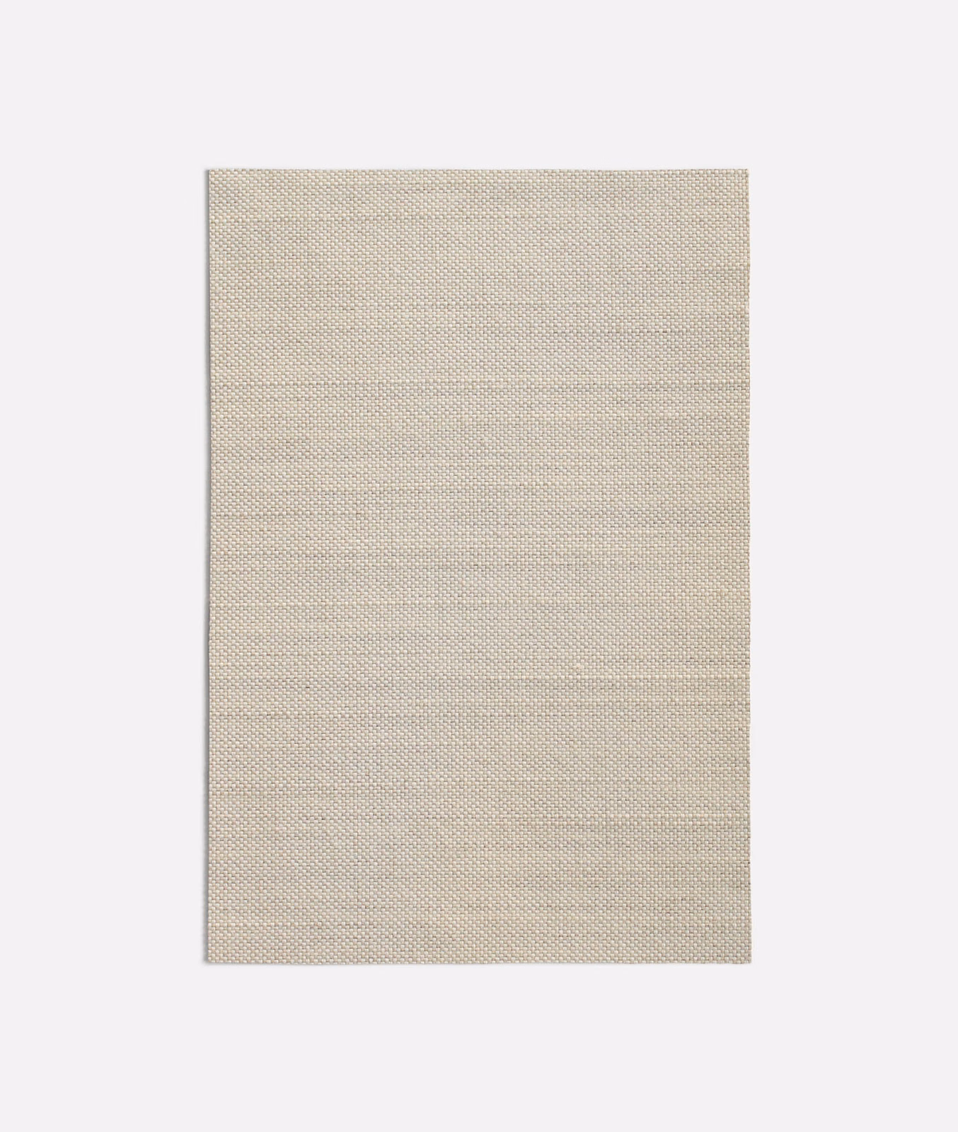 Pale warm-greige micro-check fabric with subtle horizontal woven bands