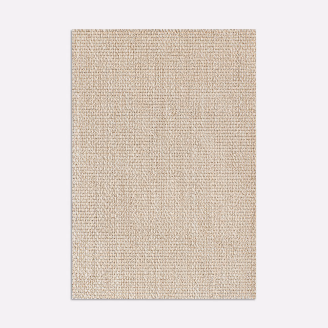 Warm beige close-weave textile with a softly nubby, linen-like surface
