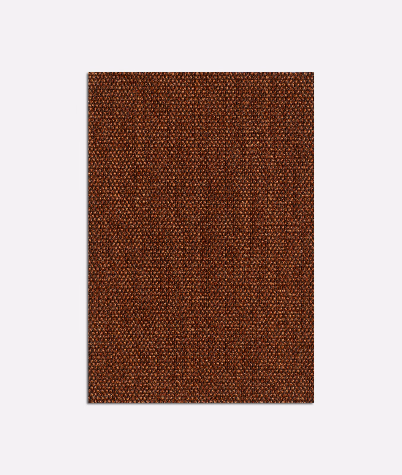 Close-up of densely woven Everstone Brown textile in warm russet brown