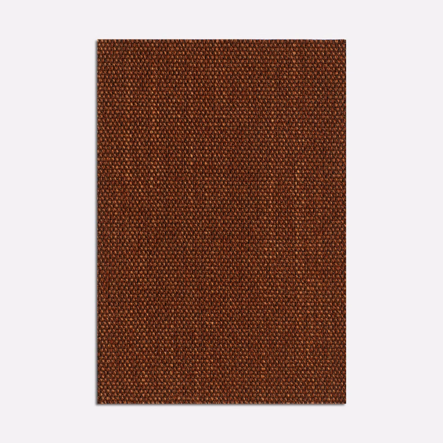 Close-up of densely woven Everstone Brown textile in warm russet brown
