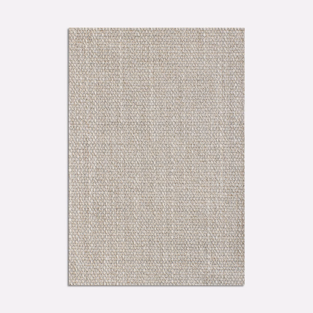 Pale greige-grey woven textile with a tightly interlaced, softly flecked surface