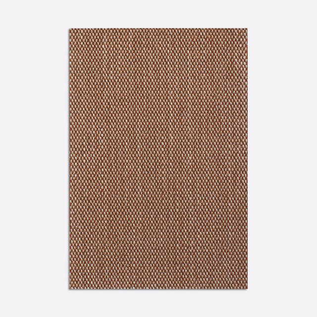 Dense rust-brown micro-weave with a softly mottled, tactile surface