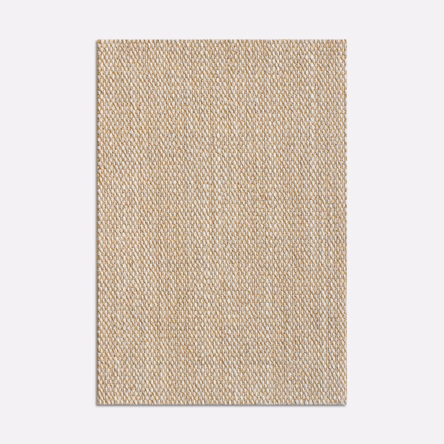 Muted straw-yellow woven swatch with fine flecked texture and subtle beige depth
