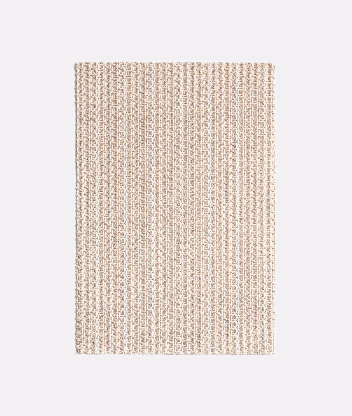 Pale warm beige swatch with fine raised vertical woven texture