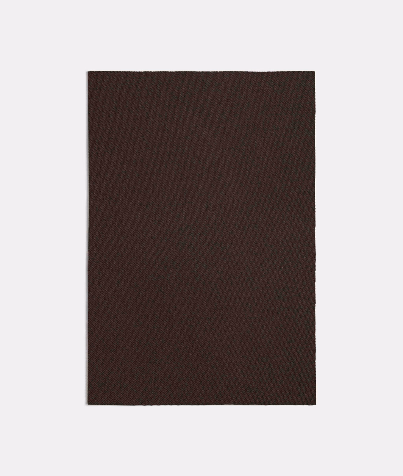Deep chocolate-brown Garzato swatch with a subtle, fine woven surface